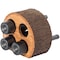 Vintiquewise Round Wood Log Style with Bark 4 Bottle Countertop Wine Rack Holder QI003887 - alternate 4